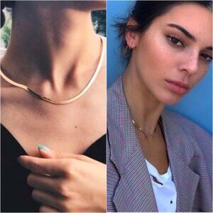 “Infatuation” Snake Chain Minimal Choker Necklace